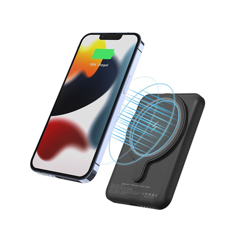 Портативна бездротова батарея XON PowerBank Magsafe Stand 5000 mAh Black
